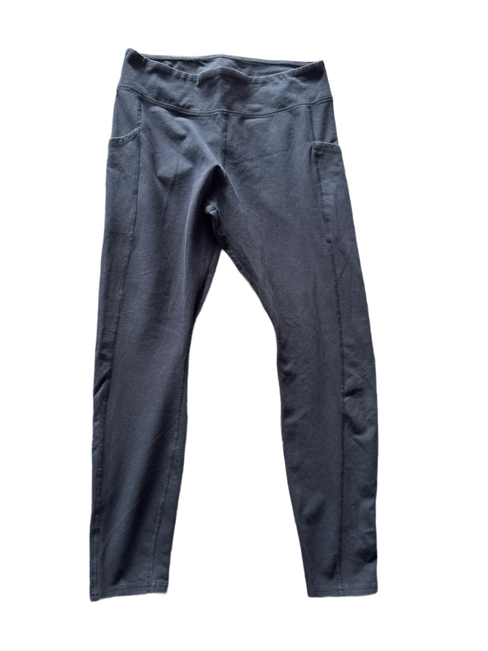 PACT Leggings Navy Size Large Side Pockets 27” inseam